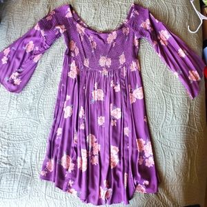 off the shoulder Baby Doll Dress